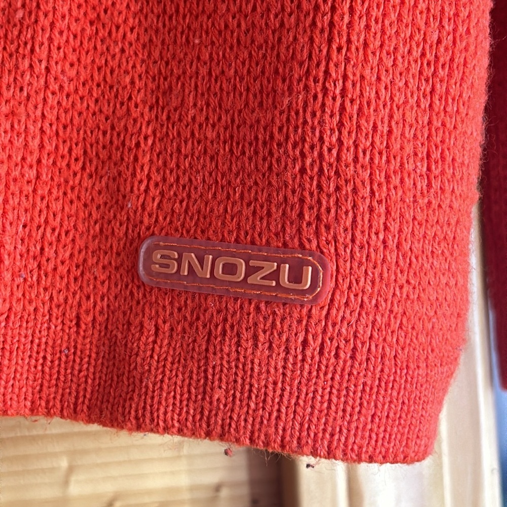 Snozu Vintage SkiWear Climate Gear Bright Orange Ombre Made in Korea Boys Large - Picture 3 of 6
